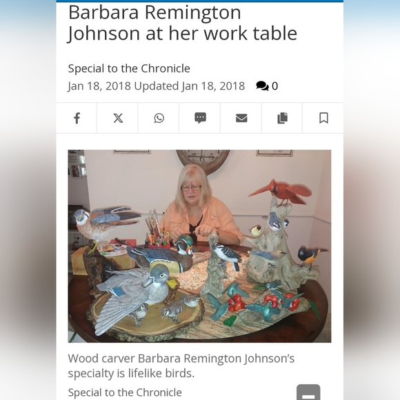 One of a kind wood carving by Barbara Remington Johnson - Picture 14 of 14